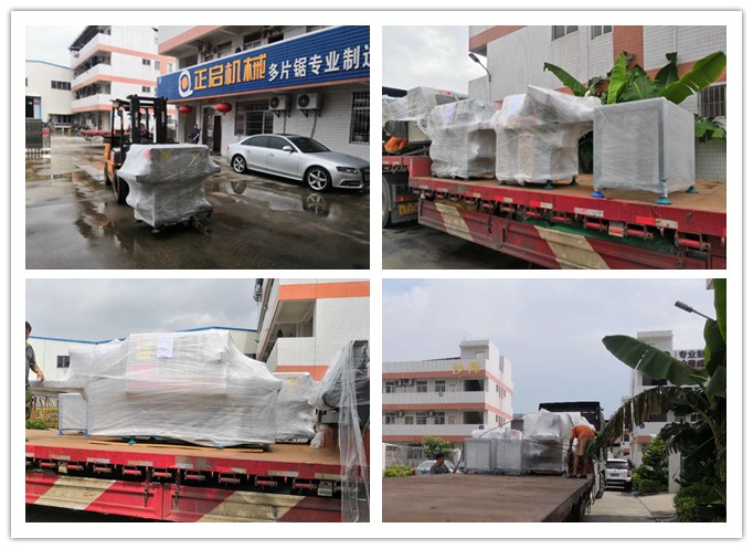 2018年8月發往貴州省黔東南州--原木多片鋸、清邊機、小型方