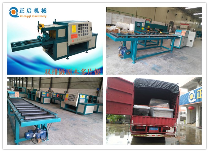 2018年6月發(fā)往韶關(guān)--雙排鏈原木多片鋸、進料架、出料架