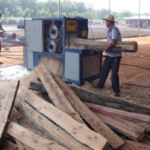 海南島-圓木多片鋸25加工現場